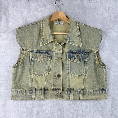 Dacpan cropped denim vest - dacpan,