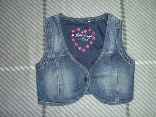 Mädchen jeansweste gr 116 - jeansweste, gr.116